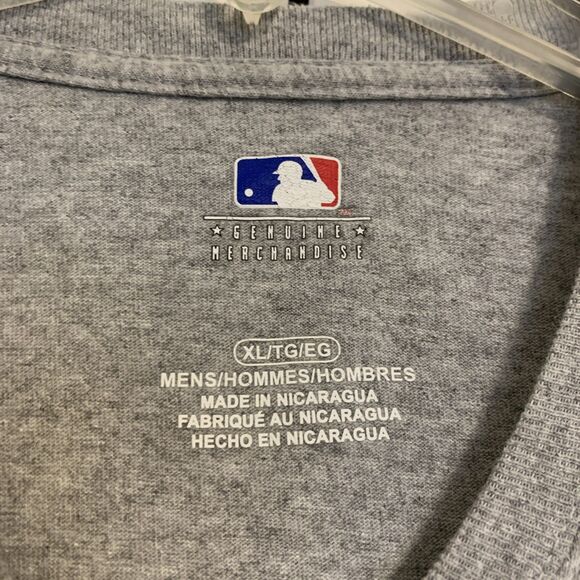 New York Yankees Baseball T-Shirt Gray Mens XL Genuine Merchandise MLB - Picture 3 of 8